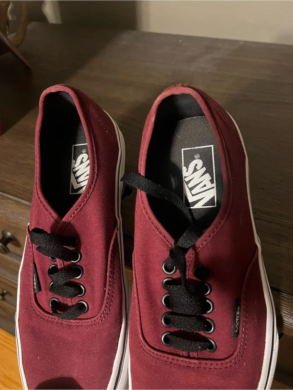 Vans Maroon Canvas Low-Top Classic